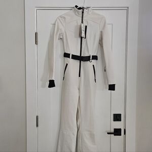 Zara Cream Skisuit with Black Details